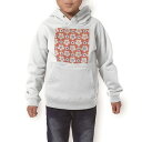 パーカー キッズ ホワイト グレー ブラック デザイン 110 130 150 parker hooded sweatshirt フーディ 白　黒　灰色 子供 男の子 女の子 014535 小花柄　赤　レトロ