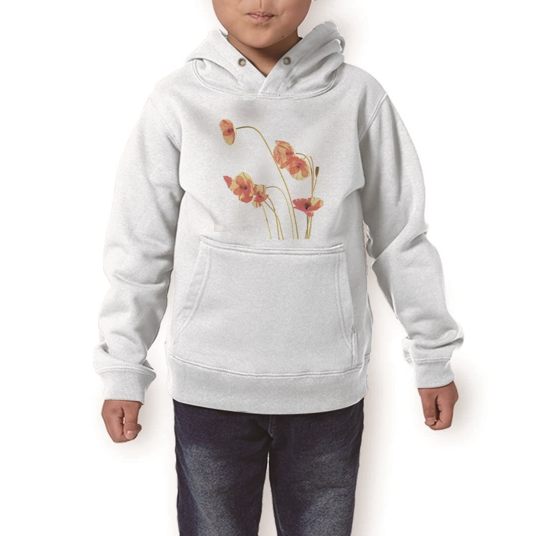 パーカー キッズ ホワイト グレー ブラック デザイン 110 130 150 parker hooded sweatshirt フーディ 白 黒 灰色 子供 男の子 女の子 014725 花 フラワー オレンジ