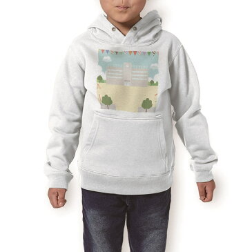 パーカー キッズ ホワイト グレー ブラック デザイン 110 130 150 parker hooded sweatshirt フーディ 白　黒　灰色 子供 男の子 女の子 015338 学校　給食　持ち物　文具　エプロン　運動場