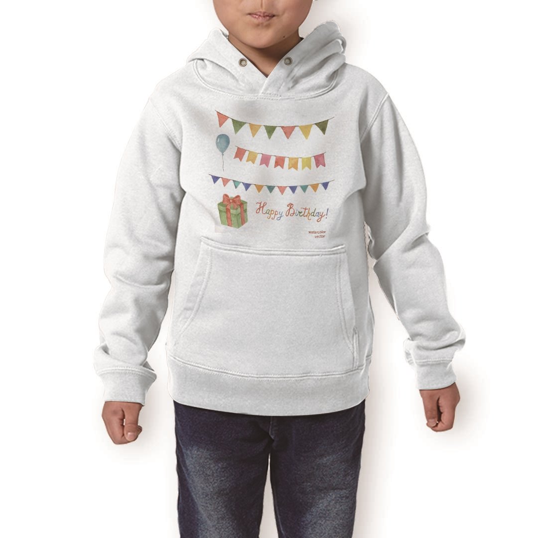 パーカー キッズ ホワイト グレー ブラック デザイン 110 130 150 parker hooded sweatshirt フーディ 白　黒　灰色 子供 男の子 女の子 015371 誕生日　飾り　プレゼント　風船