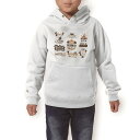 パーカー キッズ ホワイト グレー ブラック デザイン 110 130 150 parker hooded sweatshirt フーディ 白 黒 灰色 子供 男の子 女の子 015598 ハロウィン 英字(4)