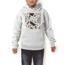 パーカー キッズ ホワイト グレー ブラック デザイン 110 130 150 parker hooded sweatshirt フーディ 白　黒　灰色 子供 男の子 女の子 016117 パイナップル　柄