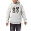 パーカー キッズ ホワイト グレー ブラック デザイン 110 130 150 parker hooded sweatshirt フーディ 白　黒　灰色 子供 男の子 女の子 016169 ドライブレコーダー