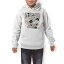 パーカー キッズ ホワイト グレー ブラック デザイン 110 130 150 parker hooded sweatshirt フーディ ..