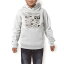 パーカー キッズ ホワイト グレー ブラック デザイン 110 130 150 parker hooded sweatshirt フーディ 白　黒　灰色 子供 男の子 女の子 016500 お弁当　モノクロ　手書き　食べ物　ご飯