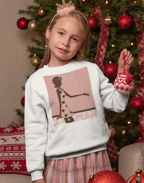 トレーナー キッズ 子供 長袖 ホワイト グレー ブラック デザイン 110 130 150 sweatshirt trainer 白 黒 灰色 裏パイル スウェット スエット 000836 ダマスク ピンク 女の子