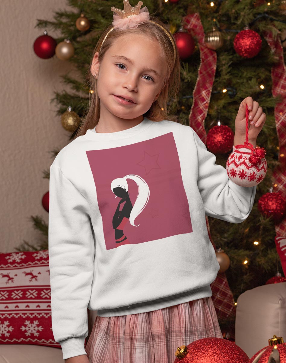 トレーナー キッズ 子供 長袖 ホワイト グレー ブラック デザイン 110 130 150 sweatshirt　trainer　白　黒　灰色　裏パイル　スウェット　スエット 007237 人物　赤　レッド