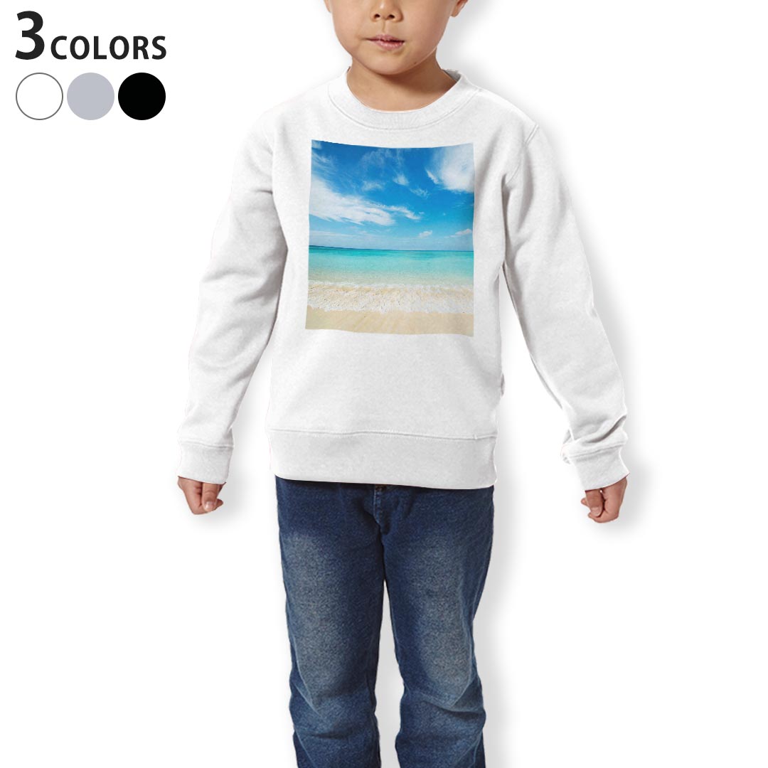 トレーナー キッズ 子供 長袖 ホワイト グレー ブラック デザイン 110 130 150 sweatshirt　trainer　白　黒　灰色　裏パイル　スウェット　スエット 上記で使用したデザインはこちら▼キッズ用トレーナー全デザインはこちらから▼商品特徴・15000デザインから選べる！デザイントレーナー！ ・洗濯も赤ちゃんにも安心なウェアプリント 　UltraChrome DGインクは洗濯に対しても色落ちが少なく、高い堅牢度が実証されています。 ・シンプルだから長く着られるロングセラーデザインのトレーナー。 素材 綿　100％ 裏パイル　クルーネックスウェット 注意事項 画像はサンプルですので、トレーナーの大きさが若干異なる場合があります。ご覧の環境によっては多少色味に違いを感じる場合がございます。 デザイン部分の色合いはトレーナーの色によって異なりますので、商品画像をお確かめください。イメージと違った、モニターと色味が異なるという理由での交換や返金はご対応出来かねます。 写真のカラーは可能な限り実際の商品に色味を近づけていますが、WEBの性質上ご使用のパソコンの設定や環境でカラーが若干異なります。 ご注文後に1点1点制作する受注生産品のため、不良品以外のご返品や交換は固くお断り致します。 選択間違いも保証対象外となりますため、ご注文の際は必ずサイズやカラーをご確認下さい。洗濯の際は、商品の色あせを避けるため手洗いをおすすめします。 つけ置き洗いは避けてください。 タンブラー乾燥はお控えください。発送について完全受注生産のハンドメイド商品となりますので、既製品と比べて発送までお時間を頂いています。 基本的に決済確認後、最大で10営業日での発送となります。繁忙期や休業日明けの場合はさらに時間がかかる場合があります。 その際には別途メールにてご連絡致します。メール便の場合、発送日から到着までに2〜4日ほどかかる場合が多く、紛失などの保障もご対応できかねます。あらかじめご了承下さい。