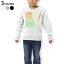 トレーナー キッズ 子供 長袖 ホワイト グレー ブラック デザイン 110 130 150 sweatshirt　trainer　白　黒　灰色　裏パイル　スウェット　スエット 006089 レインボー　花　フラワー