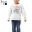 トレーナー キッズ 子供 長袖 ホワイト グレー ブラック デザイン 110 130 150 sweatshirt　trainer　白　黒　灰色　裏パイル　スウェット　スエット 014454 マーメイド　人魚　イルカ