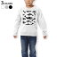 トレーナー キッズ 子供 長袖 ホワイト グレー ブラック デザイン 110 130 150 sweatshirt　trainer　白　黒　灰色　裏パイル　スウェット　スエット 016476 いるか　魚　シャチ