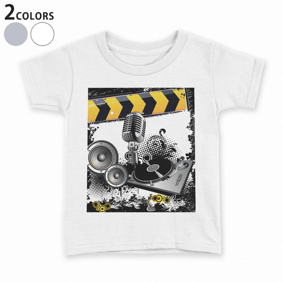 Rakuten - tシャツ キッズ 半袖 白地 デザイン 90 100 110 120 130 140 150 Tシャツ ティーシャツ T shirt 000027 DJ　HIPHOP　マイク