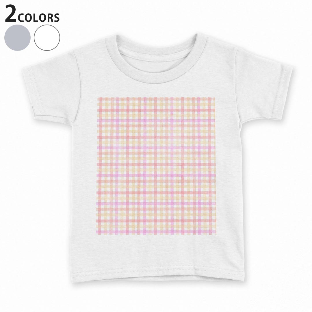 Rakuten - tシャツ キッズ 半袖 白地 デザイン 90 100 110 120 130 140 150 Tシャツ ティーシャツ T shirt 000929 チェック　ピンク