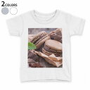 tシャツ キッズ 半袖 白地 デザイン 90 100 110 120 130 140 150 Tシャツ ティーシャツ T shirt 001014 マカロン チョコレート