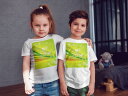 tシャツ キッズ 半袖 白地 デザイン 110 120 130 140 150 Tシャツ ティーシャツ T shirt 007671 カラフル　緑　グリーン　ドット 2