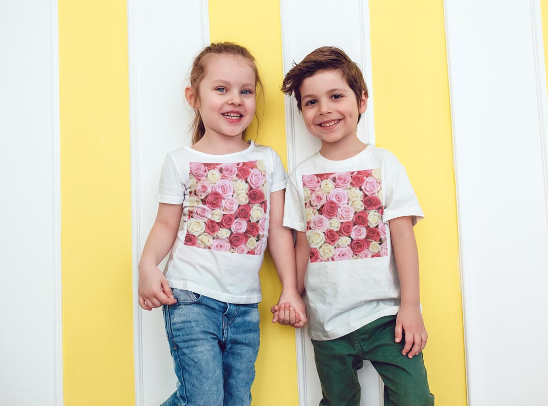 tシャツ キッズ 半袖 白地 デザイン 160 サイズ Tシャツ ティーシャツ T shirt 005272 薔薇　ピンク　白　赤 3