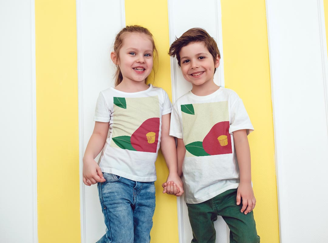 tシャツ キッズ 半袖 白地 デザイン 110 サイズ Tシャツ ティーシャツ T shirt 011967 椿　花　和