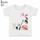 tシャツ キッズ 半袖 白地 デザイン 90 100 110 120 130 140 150 Tシャツ ティーシャツ T shirt 002615 メイク おしゃれ カラフル(4)