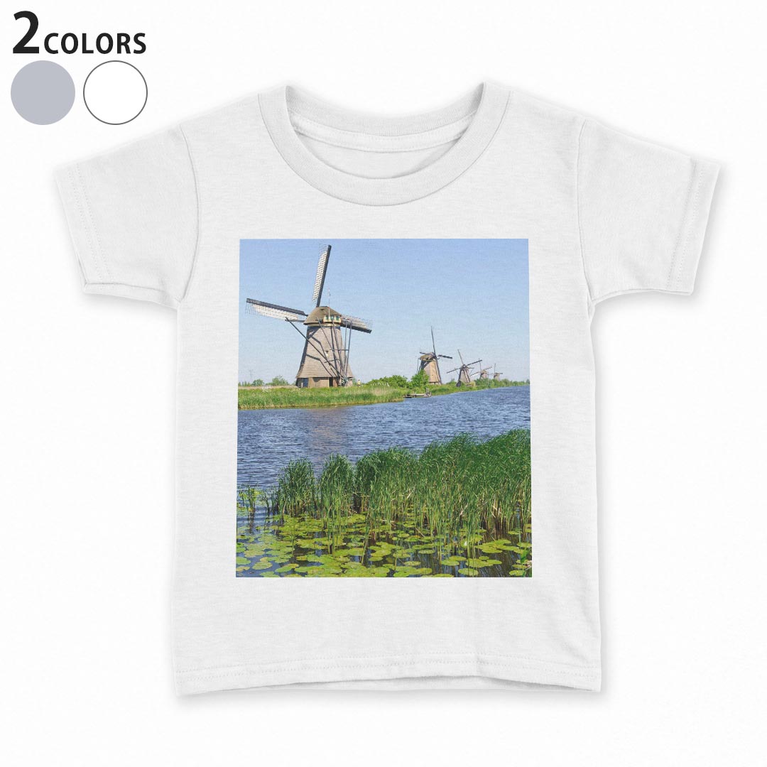 tシャツ キッズ 半袖 白地 デザイン 90 100 110 120 130 140 150 Tシャツ ティーシャツ T shirt 003280 外国　写真　景色　風景