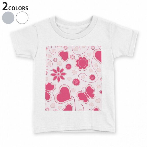 tシャツ キッズ 半袖 白地 デザイン 90 100 110 120 130 140 150 Tシャツ ティーシャツ T shirt 003796 花 蝶 ハート ピンク tシャツ キッズ 半袖 白地 デザイン 90 100 110 120 130 140 150 Tシャツ ティーシャツ T shirt 003796 花 蝶 ハート ピンク