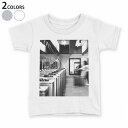 tシャツ キッズ 半袖 白地 子供服 tシャツ デザイン 90 100 110 120 130 140 150 Tシャツ ティーシャツ T shirt 023846 電車 改札口 モノクロ