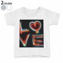 tシャツ キッズ 半袖 白地 デザイン 90 100 110 120 130 140 150 160 Tシャツ ティーシャツ T shirt 026221 文字 英語 love(4)