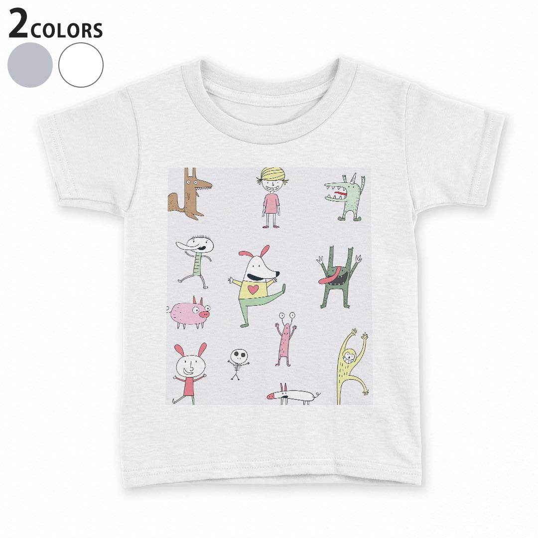 tシャツ キッズ 半袖 白地 デザイン 90 100 110 120 130 140 150 160 Tシャツ ティ...