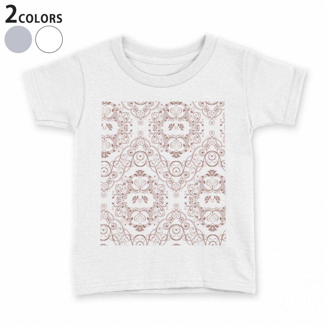 Other - tシャツ キッズ 半袖 白地 デザイン 90 100 110 120 130 140 150 Tシャツ ティーシャツ T shirt 004208 模様　エレガント　白