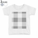 tシャツ キッズ 半袖 白地 デザイン 90 100 110 120 130 140 150 Tシャツ ティーシャツ T shirt 004228 チェック 白 グレー(4)