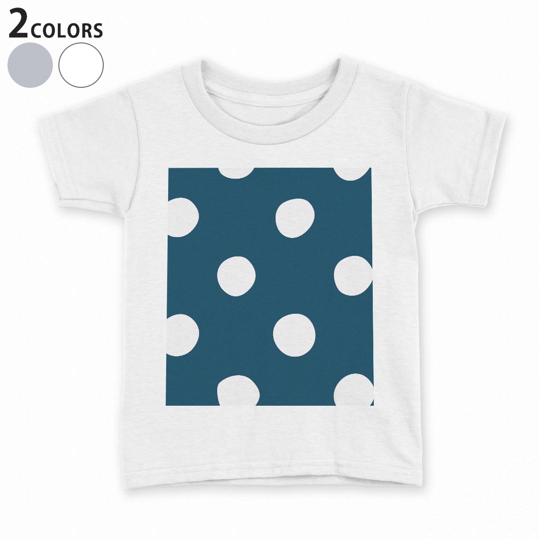 tシャツ キッズ 半袖 白地 デザイン 90 100 110 120 130 140 150 Tシャツ ティーシャツ T shirt 004380 水玉 ドット 模様
