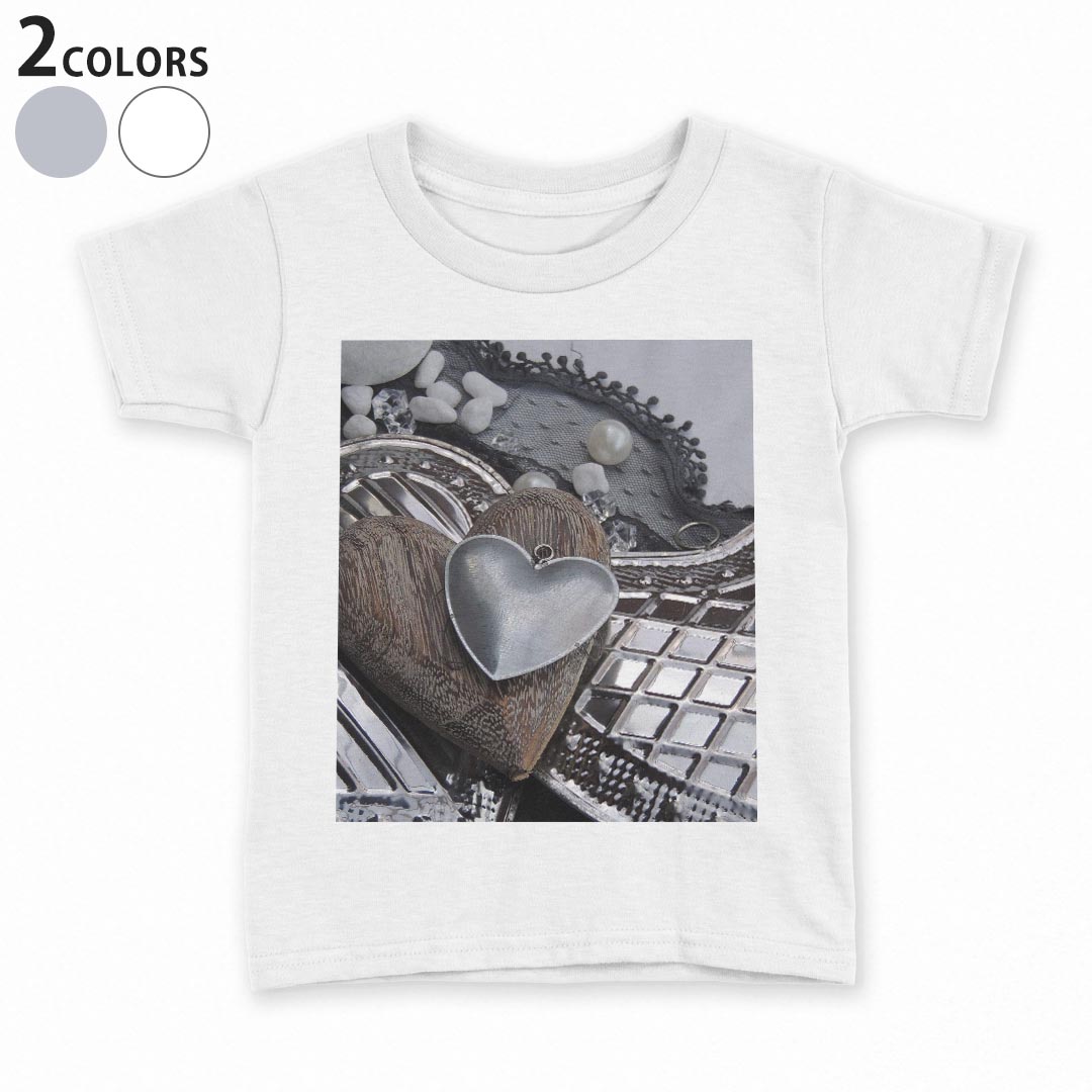Other - tシャツ キッズ 半袖 白地 デザイン 90 100 110 120 130 140 150 Tシャツ ティーシャツ T shirt 004575 ハート　写真
