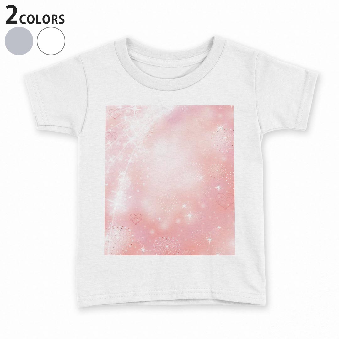 Rakuten - tシャツ キッズ 半袖 白地 デザイン 90 100 110 120 130 140 150 Tシャツ ティーシャツ T shirt 004818 ハート　ピンク　キラキラ