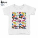 tシャツ キッズ 半袖 白地 デザイン 110 120 130 140 150 Tシャツ ティーシャツ T shirt 004854 車　イラスト