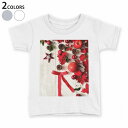 tシャツ キッズ 半袖 白地 デザイン 90 100 110 120 130 140 150 Tシャツ ティーシャツ T shirt 005228 クリスマス リボン りんご(4)