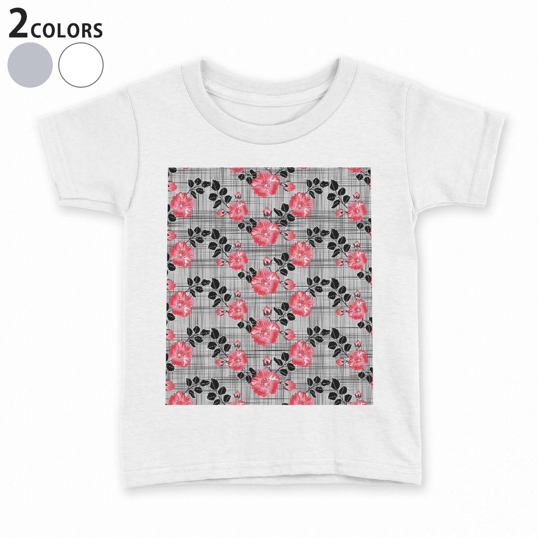 其它 - tシャツ キッズ 半袖 白地 デザイン 90 100 110 120 130 140 150 Tシャツ ティーシャツ T shirt 005795 花　フラワー　模様