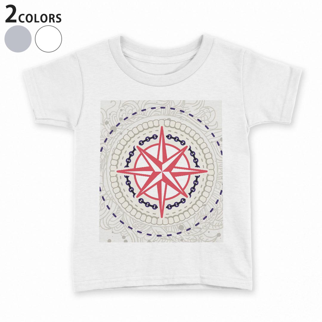 T-Shirts （Short Sleeve） - tシャツ キッズ 半袖 白地 デザイン 90 100 110 120 130 140 150 Tシャツ ティーシャツ T shirt 006083 マリン　赤　レッド