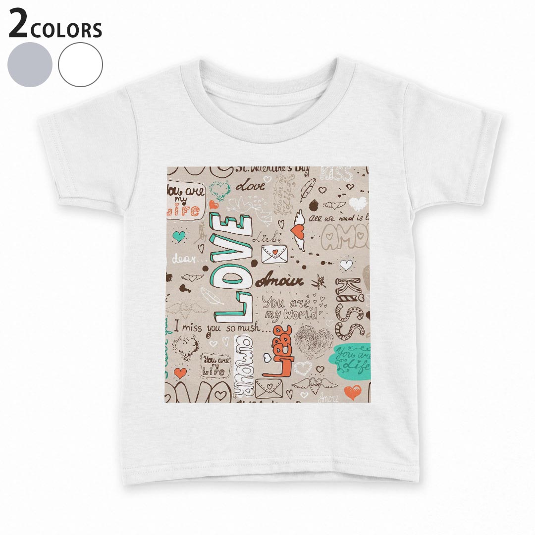 tシャツ キッズ 半袖 白地 デザイン 110 120 130 140 150 Tシャツ ティーシャツ T shirt 006277 英語　文字