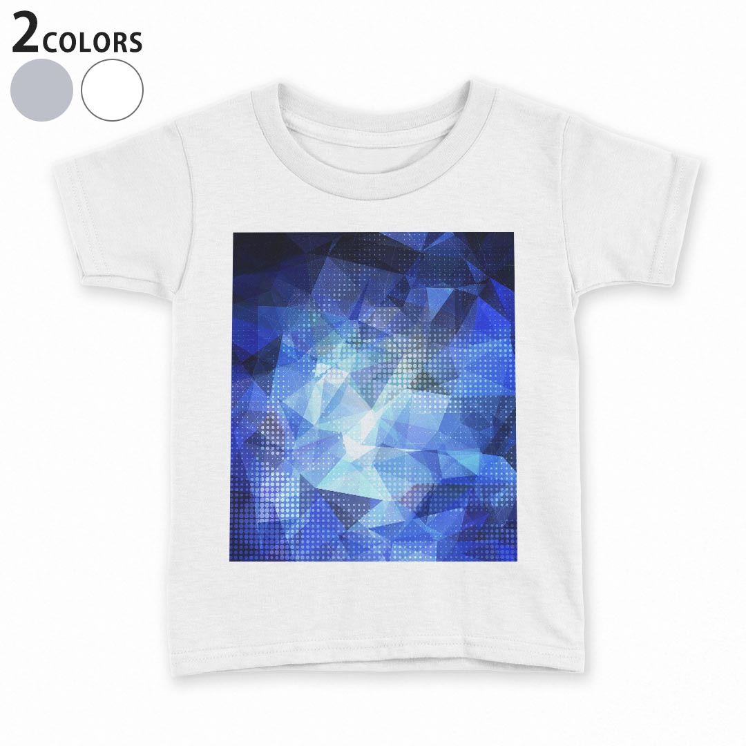 T-Shirts （Short Sleeve） - tシャツ キッズ 半袖 白地 デザイン 90 100 110 120 130 140 150 Tシャツ ティーシャツ T shirt 006541 青　ブルー　模様