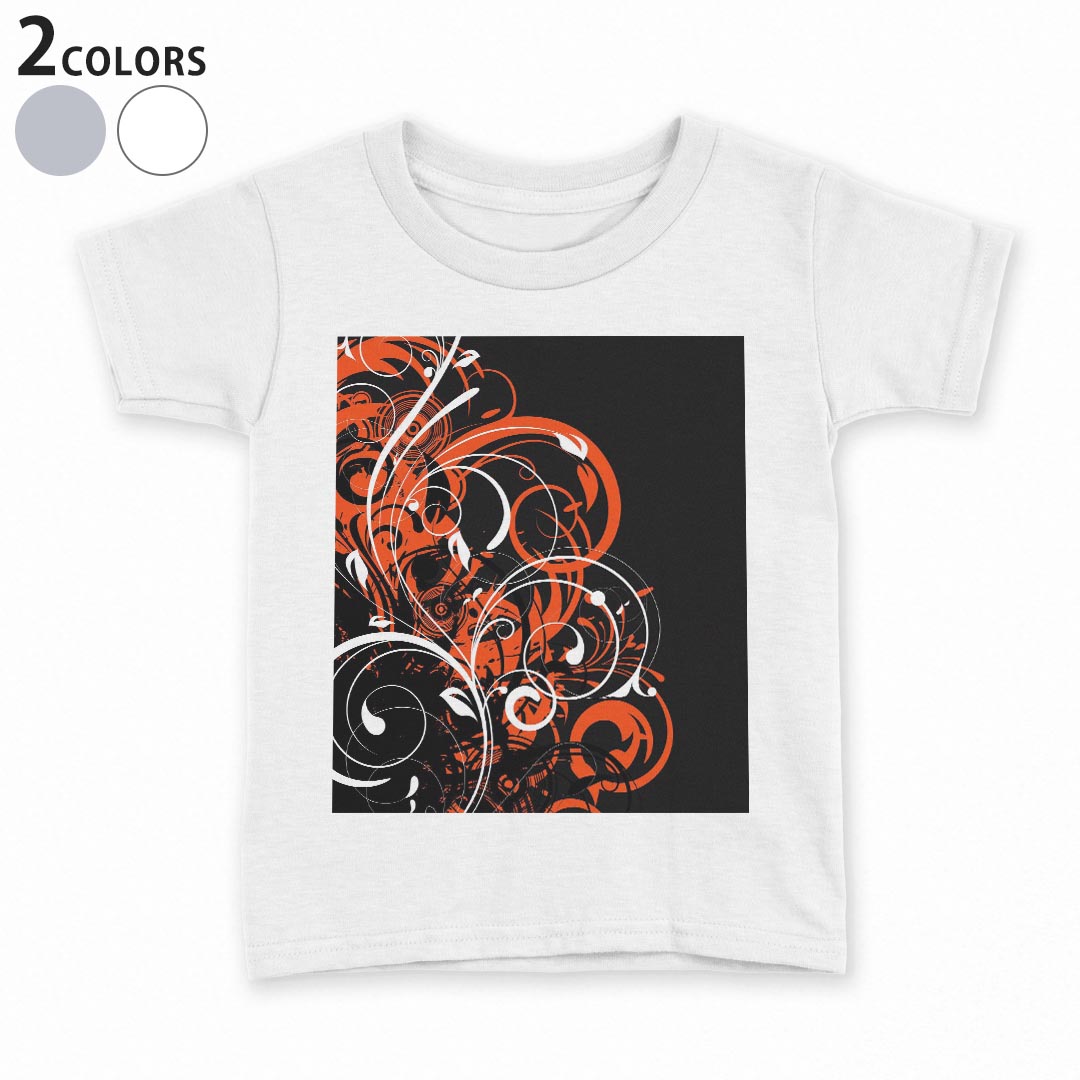Rakuten - tシャツ キッズ 半袖 白地 デザイン 90 100 110 120 130 140 150 Tシャツ ティーシャツ T shirt 007550 植物　赤　レッド　黒　ブラック