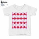 tシャツ キッズ 半袖 白地 デザイン 90 100 110 120 130 140 150 Tシャツ ティーシャツ T shirt 008115 チェック ピ...