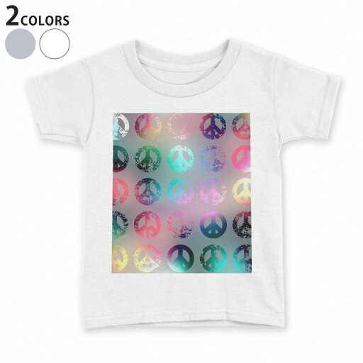 tシャツ キッズ 半袖 白地 デザイン 90 100 110 120 130 140 150 Tシャツ ティーシャツ T shirt 008750 カラフル ピース マーク tシャツ キッズ 半袖 白地 デザイン 90 100 110 120 130 140 150 Tシャツ ティーシャツ T shirt 008750 カラフル ピース マーク