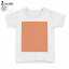tシャツ キッズ 半袖 白地 デザイン 110 120 130 140 150 Tシャツ ティーシャツ T shirt 008972 シンプル　無地　オレンジ