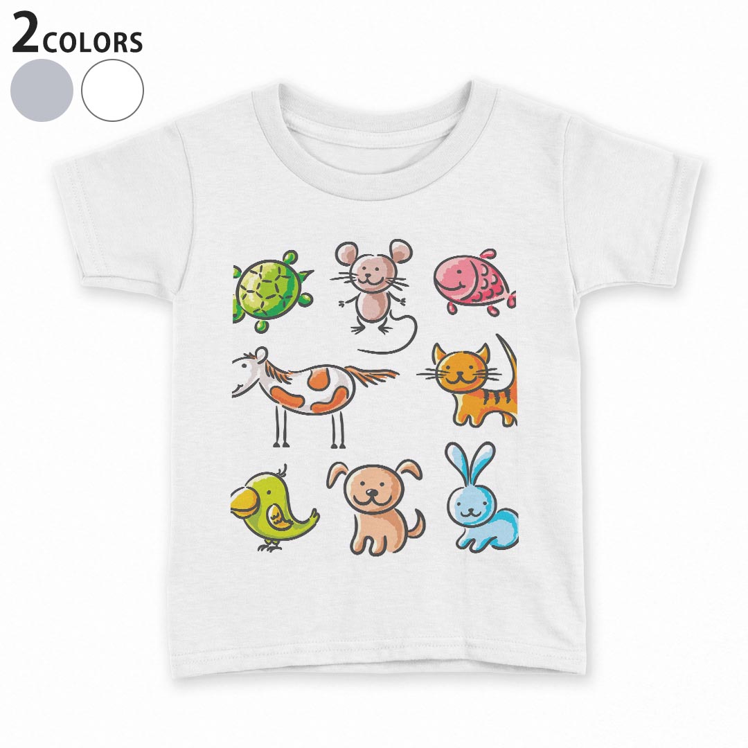 tシャツ キッズ 半袖 白地 灰色 ホワイト グレー デザイン 90 100 110 120 130 140 150 Tシャツ ティーシャツ T shirt上記で使用したデザインTシャツはこちら▼キッズ用Tシャツ　グレー・ホワイト全デザインはこちらから▼ ▼キッズ用Tシャツ　ブラック全デザインはこちらから▼商品特徴・15000デザインから選べる！デザインTシャツ！ ・洗濯も赤ちゃんにも安心なウェアプリント 　UltraChrome DGインクは洗濯に対しても色落ちが少なく、高い堅牢度が実証されています。 ・着心地や素材感にこだわった、上質なTシャツ。 ・1枚でも様になる万能型Tシャツ。 ・「よれない」「透けない」「長持ちする」という三大要素をすべて兼ね備えたTシャツです。 素材 ホワイト：綿　100％ グレー：綿　90％　ポリエステル10％ 注意事項画像はサンプルですので、Tシャツの大きさが若干異なる場合があります。ご覧の環境によっては多少色味に違いを感じる場合がございます。 イメージと違った、モニターと色味が異なるという理由での交換や返金はご対応出来かねます。 写真のカラーは可能な限り実際の商品に色味を近づけていますが、WEBの性質上ご使用のパソコンの設定や環境でカラーが若干異なります。 ご注文後に1点1点制作する受注生産品のため、不良品以外のご返品や交換は固くお断り致します。 選択間違いも保証対象外となりますため、ご注文の際は必ずサイズやカラーをご確認下さい。洗濯の際は、商品の色あせを避けるため手洗いをおすすめします。 つけ置き洗いは避けてください。 タンブラー乾燥はお控えください。発送について完全受注生産のハンドメイド商品となりますので、既製品と比べて発送までお時間を頂いています。 基本的に決済確認後、最大で10営業日での発送となります。繁忙期や休業日明けの場合はさらに時間がかかる場合があります。 その際には別途メールにてご連絡致します。メール便の場合、発送日から到着までに2〜4日ほどかかる場合が多く、紛失などの保障もご対応できかねます。あらかじめご了承下さい。