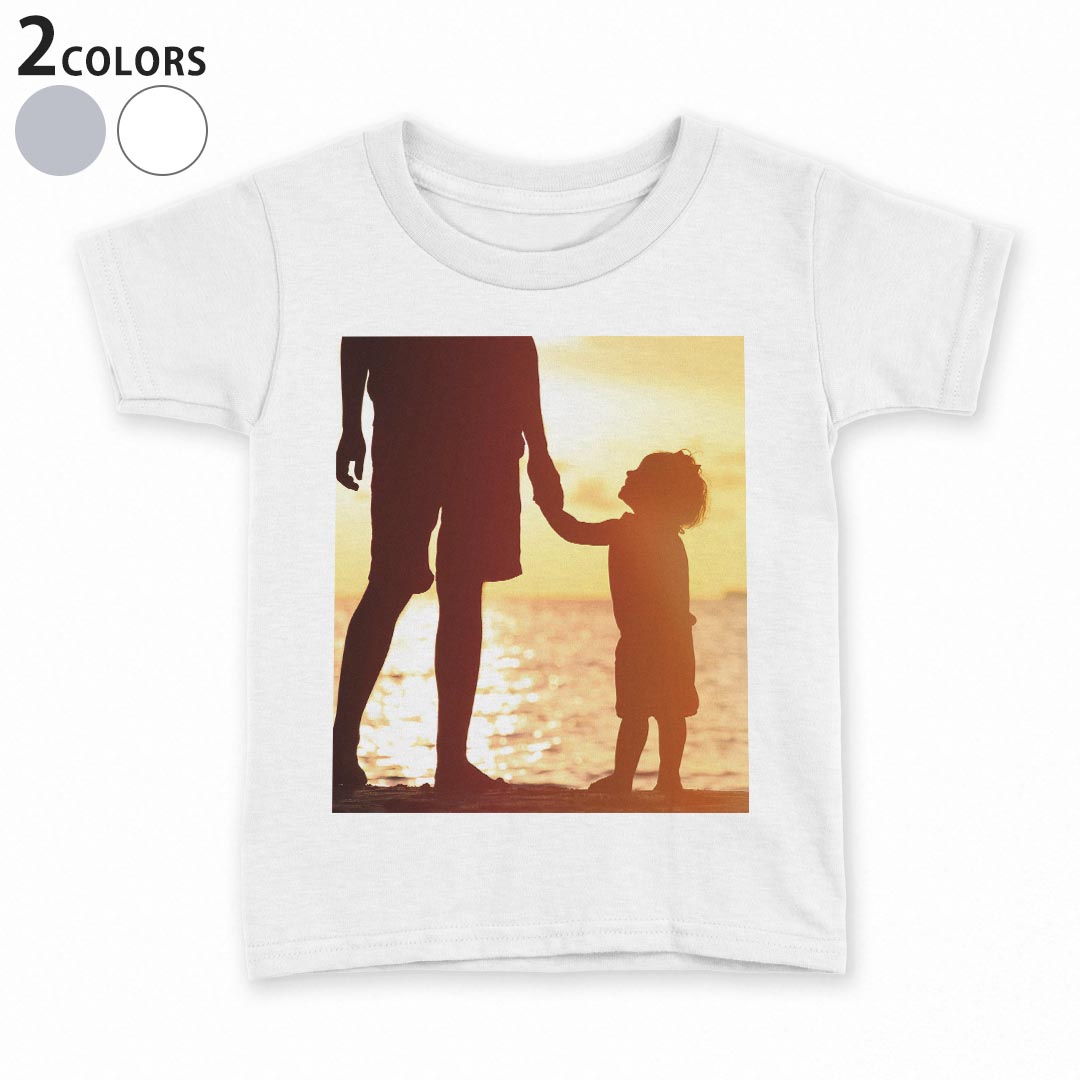 Rakuten - tシャツ キッズ 半袖 白地 デザイン 90 100 110 120 130 140 150 Tシャツ ティーシャツ T shirt 009709 親子　海　写真