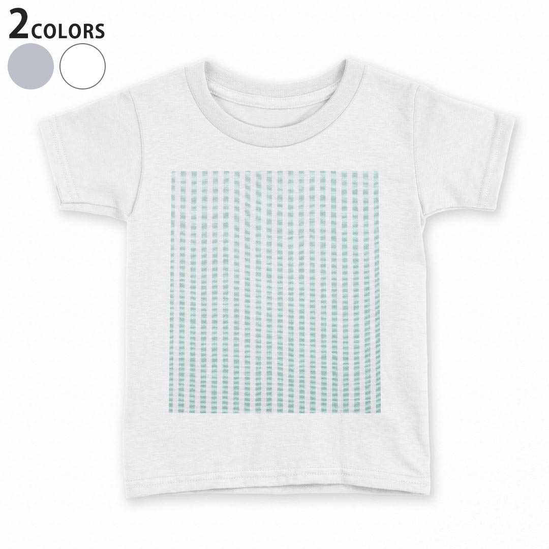 tシャツ キッズ 半袖 白地 デザイン 90 100 110 120 130 140 150 Tシャツ ティーシャツ T shirt 009710 ボーダー　青　シンプル