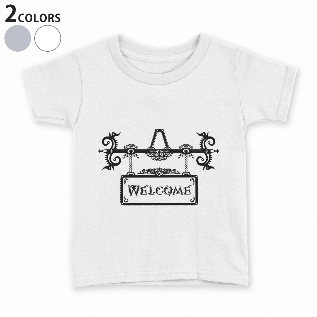 tシャツ キッズ 半袖 白地 デザイン 90 100 110 120 130 140 150 Tシャツ ティーシャツ T shirt 009846 英語 文字 アンティーク