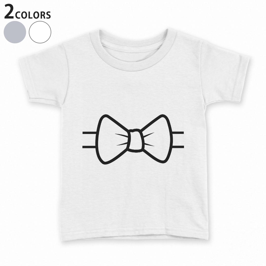 tシャツ キッズ 半袖 白地 デザイン 90 100 110 120 130 140 150 Tシャツ ティーシャツ T shirt 010103 水玉　リボン　緑