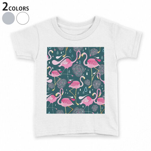 tシャツ キッズ 半袖 白地 デザイン 90 100 110 120 130 140 150 Tシャツ ティーシャツ T shirt 010640 フラミンゴ ピンク 緑 tシャツ キッズ 半袖 白地 デザイン 90 100 110 120 130 140 150 Tシャツ ティーシャツ T shirt 010640 フラミンゴ ピンク 緑