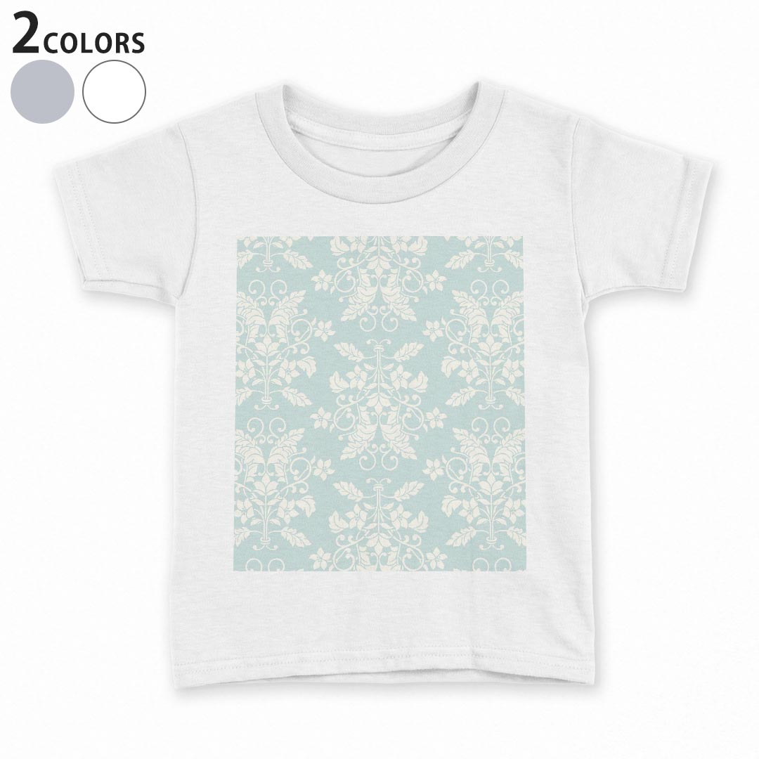 T-Shirts （Long-Sleeved） - tシャツ キッズ 半袖 白地 デザイン 90 100 110 120 130 140 150 Tシャツ ティーシャツ T shirt 011797 エレガント　模様　パステル