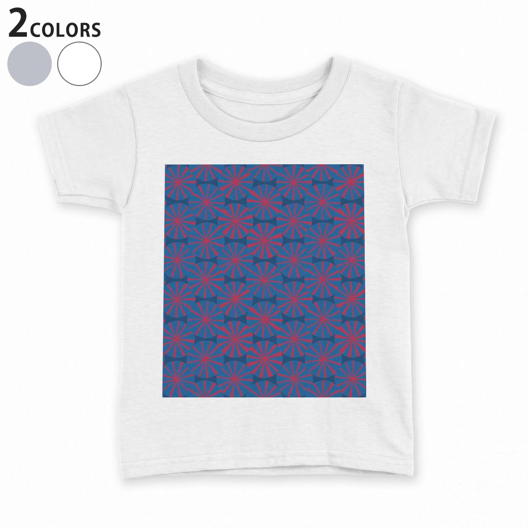 乐天商城 - tシャツ キッズ 半袖 白地 デザイン 90 100 110 120 130 140 150 Tシャツ ティーシャツ T shirt 011843 和風　和柄　青